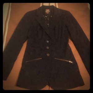 Free people navy fitted blazer